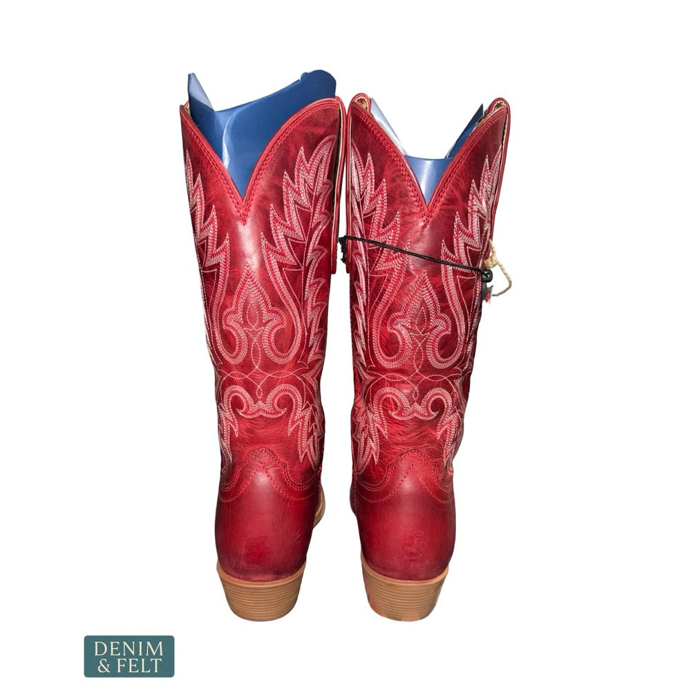 NEW Durango Shyloh Crimson Red Western Boots Snip Toe Cowgirl Rodeo Statement - Picture 13 of 16